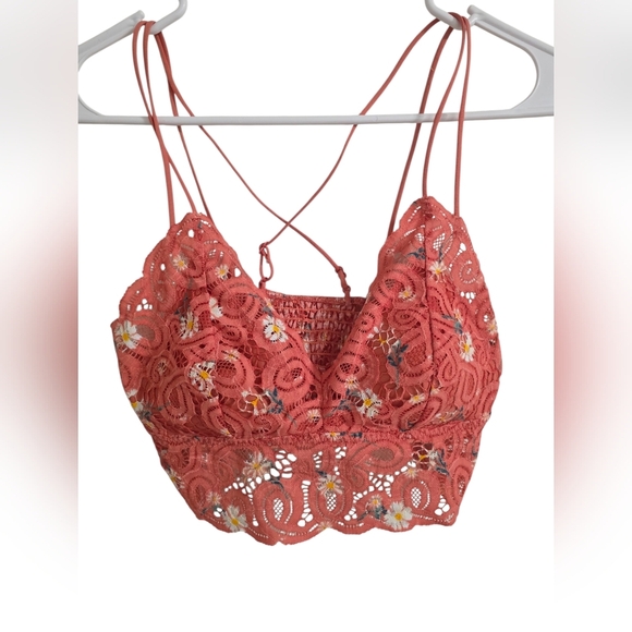 PINK Victorias Secret Bralette With Daisies Size Medium - Picture 3 of 4